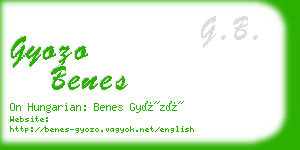 gyozo benes business card